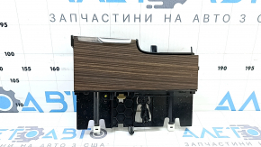 Volvo XC60 18-25 Linear Lime wood-look center console pocket with chrome