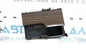 Volvo XC60 18-25 Linear Lime wood-look center console pocket with chrome