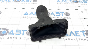 Automatic transmission knob for Audi A4 B8 13-16 rest. Black leather with perforation, gray stitching, S-Line