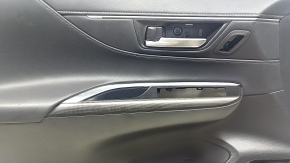 Door trim panel, front left, Toyota Venza 21-22 XLE, Limited, black, leather, memory, with handle, dark gray trim, scratches
