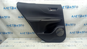 Door trim panel rear left Toyota Venza 21-22 LE, XLE black, leather, dark gray trim, with handle, scratches, dry-cleanable
