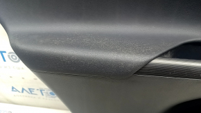 Door trim panel rear left Toyota Venza 21-22 LE, XLE black, leather, dark gray trim, with handle, scratches, dry-cleanable