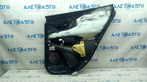 Door trim panel rear left Toyota Venza 21-22 LE, XLE black, leather, dark gray trim, with handle, scratches, dry-cleanable