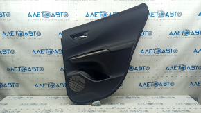 Door trim panel rear right Toyota Venza 21-22 LE, XLE black, leather, black, leather, dark gray trim, with handle, scratches