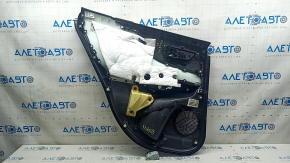 Door trim panel rear right Toyota Venza 21-22 LE, XLE black, leather, black, leather, dark gray trim, with handle, scratches