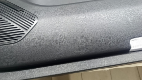 Door trim panel, front right, Toyota Venza 2011-2012 XLE, Limited, black, leather, dark gray trim, with handle, scratches