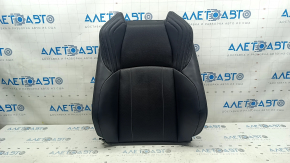 Driver's seat back upholstery for Toyota Venza 21-24, black leather, heated, perforated