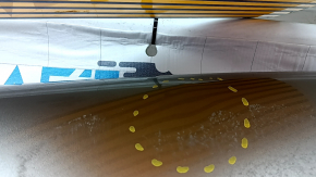 The hood is bare Mercedes W167 GLE 350 450 20-25 aluminum, silver 859, dents, rotates tab
