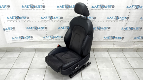 Driver's seat for Audi A4 B8 13-16 with airbag, electric, heated, combined black leather with Alcantara, perforated, gray stitching, S-Line, front cleaning