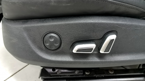 Driver's seat for Audi A4 B8 13-16 with airbag, electric, heated, combined black leather with Alcantara, perforated, gray stitching, S-Line, front cleaning