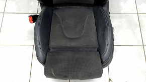 Driver's seat for Audi A4 B8 13-16 with airbag, electric, heated, combined black leather with Alcantara, perforated, gray stitching, S-Line, front cleaning