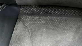 Audi A4 B8 13-16 passenger seat with airbag, electric, heated, combined black leather with Alcantara, perforated, gray stitching, S-Line, front clean, worn