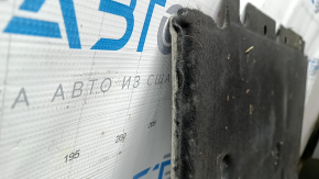 The rear engine guard of the Audi A4 B8 08-16 is torn and broken.
