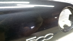 Right front panel trim for Fiat 500 12-15, gloss black with scratch emblem
