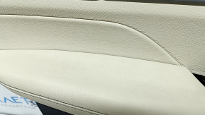Door trim panel rear left complete Mercedes W167 GLE 350 450 20-23 dark gray, insert and armrest beige leather, molding under dark wood, Burmester, without curtain, scratches, needs cleaning