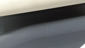 Door trim panel, rear right, complete, Mercedes W167 GLE 350 450 20-23, dark gray, insert and armrest, beige leather, molding under dark wood, Burmester, without curtain, scratches, needs cleaning