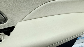 Door trim panel, rear right, complete, Mercedes W167 GLE 350 450 20-23, dark gray, insert and armrest, beige leather, molding under dark wood, Burmester, without curtain, scratches, needs cleaning