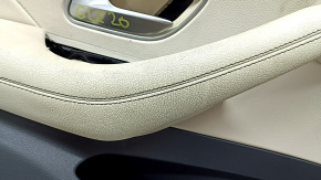 Door trim panel front left complete Mercedes W167 GLE 350 450 20-23 dark gray, insert and armrest beige leather, molding under dark wood, Burmester, scratches, for dry cleaning, broken plastic