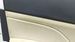 Door trim panel front left complete Mercedes W167 GLE 350 450 20-23 dark gray, insert and armrest beige leather, molding under dark wood, Burmester, scratches, for dry cleaning, broken plastic