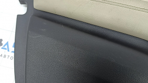 Door trim panel front left complete Mercedes W167 GLE 350 450 20-23 dark gray, insert and armrest beige leather, molding under dark wood, Burmester, scratches, for dry cleaning, broken plastic