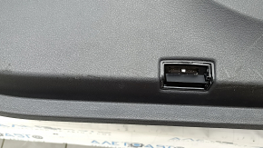 Door trim panel front left complete Mercedes W167 GLE 350 450 20-23 dark gray, insert and armrest beige leather, molding under dark wood, Burmester, scratches, for dry cleaning, broken plastic