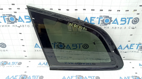 Rear left window, blind glass, Volvo XC60 18-25, without TV tuner, with antenna, tinted, with molding, glossy black, broken fasteners