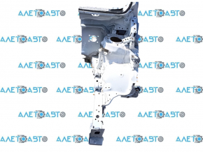 Front left quarter Toyota Prius V 12-17 on the body, white 070