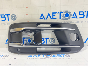 Front bumper grille right Audi Q7 16-19 chrome for parking sensors and radar with overlay