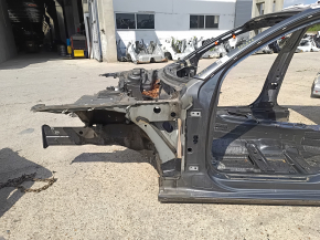 Front left quarter panel of Audi A4 B8 08-16 on the body, graphite