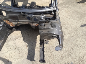 Front left quarter panel of Audi A4 B8 08-16 on the body, graphite