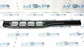 Right front panel trim for Mercedes W167 GLE 350 450 20-23, glossy, dark wood finish, with backlighting