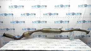 The intake pipe with the catalytic converter of the Toyota Venza 21-22 is crushed.