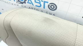 Rear seat cushion 2nd row Mercedes W167 GLE 350 450 20-24 beige leather, perforated, for cleaning, wrinkled