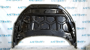 The hood of a Ford Ecosport 18-22 is bare steel and dented.