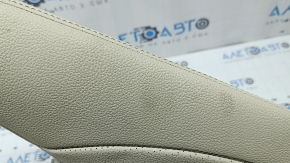 Rear seat side panel, 2nd row, left, Mercedes W167 GLE 350 450 20-23, beige leather with perforation, dents, needs cleaning, crack in the mount