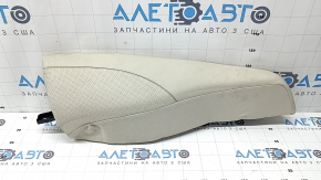 Rear seat side panel, 2nd row, right, Mercedes W167 GLE 350 450 20-23, beige leather with perforation, dents, needs cleaning