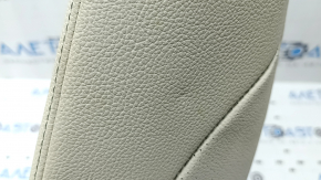 Rear seat side panel, 2nd row, right, Mercedes W167 GLE 350 450 20-23, beige leather with perforation, dents, needs cleaning