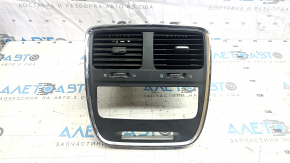 Dodge Grand Caravan 11-20 black center dash trim with deflectors, scratched