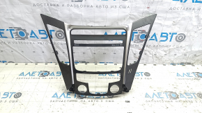 Hyundai Sonata 11-15 black dashboard trim with silver insert, type 2, scratches