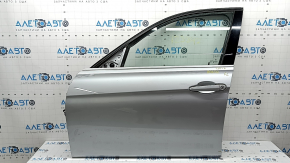 Front left door assembly BMW 3 F30 12-18 keyless, silver A83, scratches on the trim