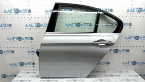 Rear left door assembly BMW 3 F30 12-18 silver A83, dented
