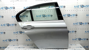 Rear right door assembly BMW 3 F30 12-18 silver A83, dent, bumps