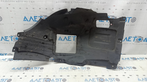 The front left fender liner of the BMW 3 F30 12-18 is cracked.