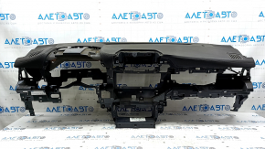 Toyota Highlander 20-22 black dashboard panel without AIRBAG, without projection, with overlays, dry-cleanable
