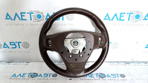 Cadillac ATS 13 bare steering wheel - brown leather, no buttons, scratches