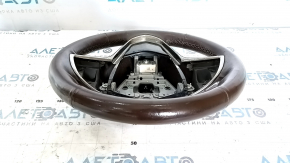 Cadillac ATS 13 bare steering wheel - brown leather, no buttons, scratches