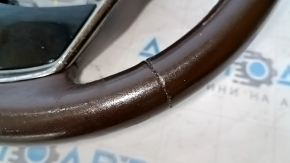 Cadillac ATS 13 bare steering wheel - brown leather, no buttons, scratches