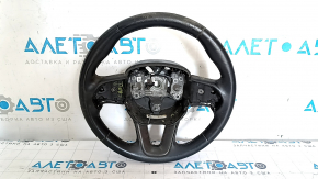 Naked steering wheel Dodge Challenger 15-23 rest leather black, without buttons, with pads, wiped