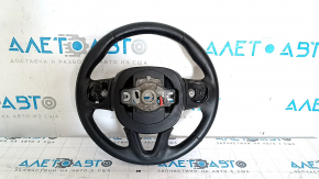 Naked steering wheel Dodge Challenger 15-23 rest leather black, without buttons, with pads, wiped