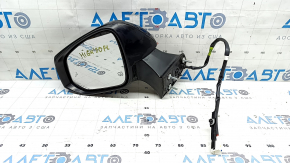 Left side mirror for Toyota Highlander 20-24, 7 pins, turn signal, heated, BSM, black, with protective film